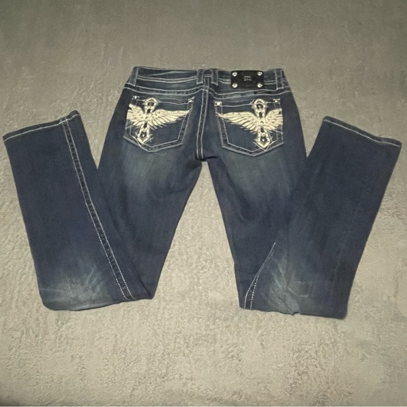 Miss Me Denim - Miss Me straight Angel wing jeans size 28 with 34” inseam